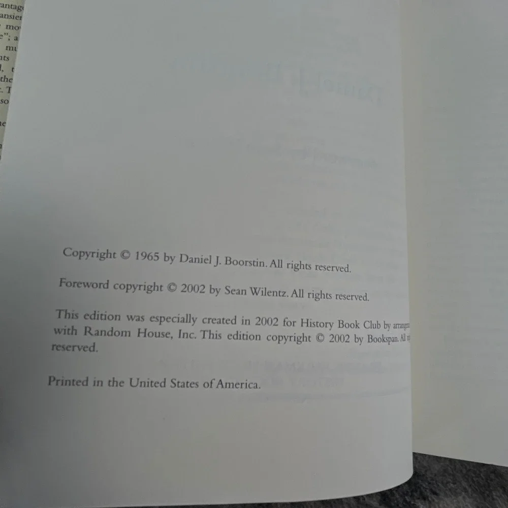 The Americans The National‎ Experience Daniel Boorstin History Book Club Edition
